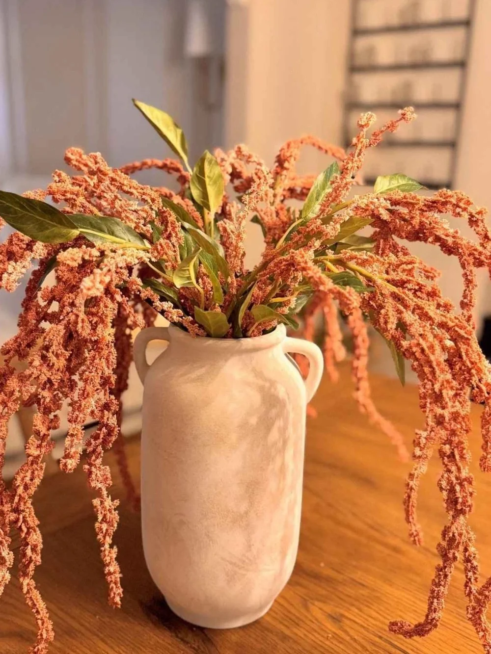 Set of Two Mauve Amaranthus Stems , 29”